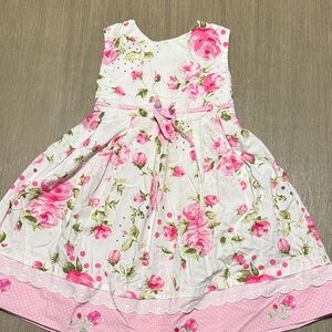 Pink Floral Kids Dress